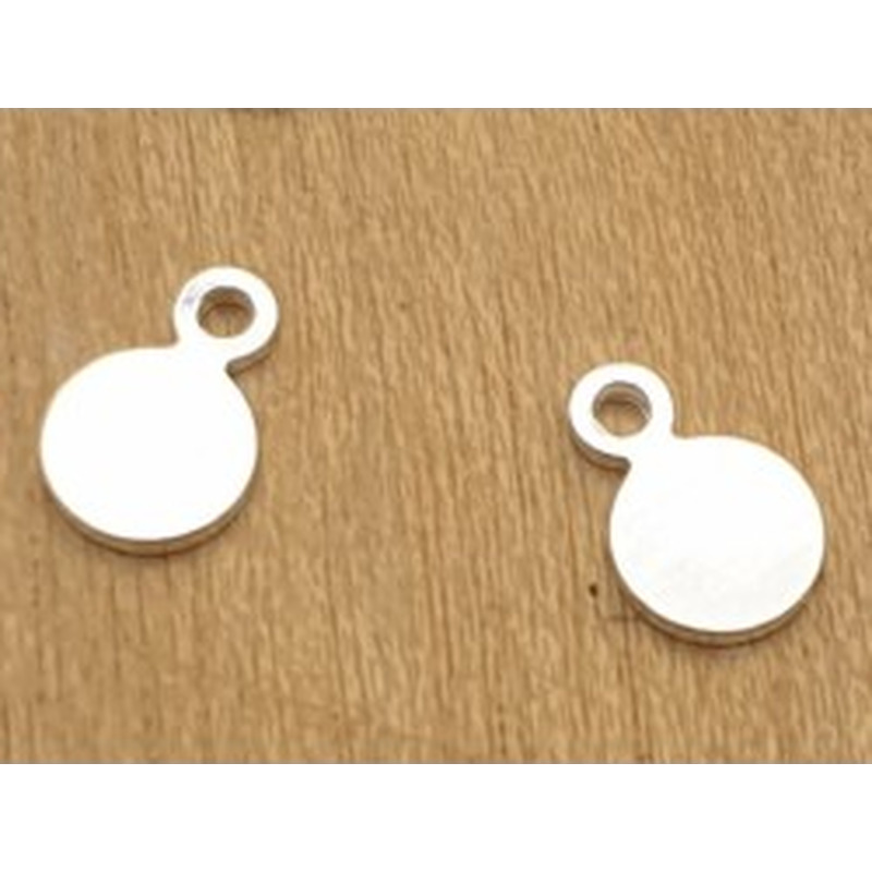 Charm Plakette 4x6mm, 925 Silber