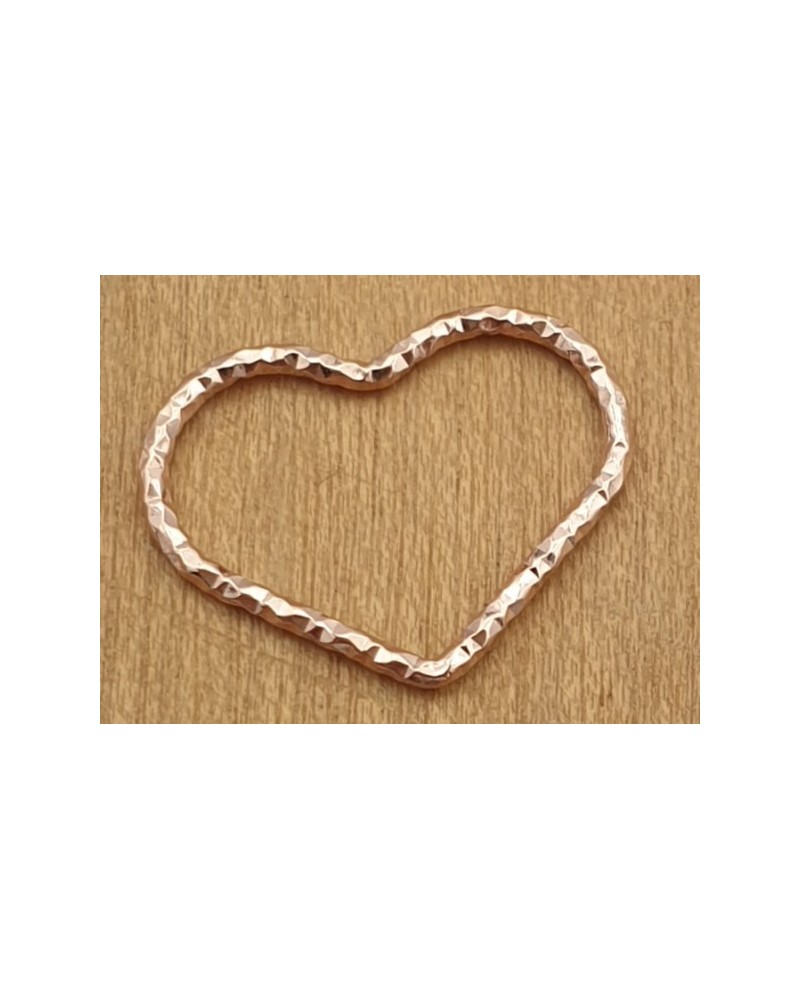 Herz 14x11mm, 925 Silber ROSE vergoldet