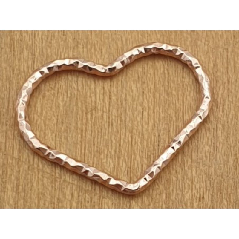Herz 14x11mm, 925 Silber ROSE vergoldet