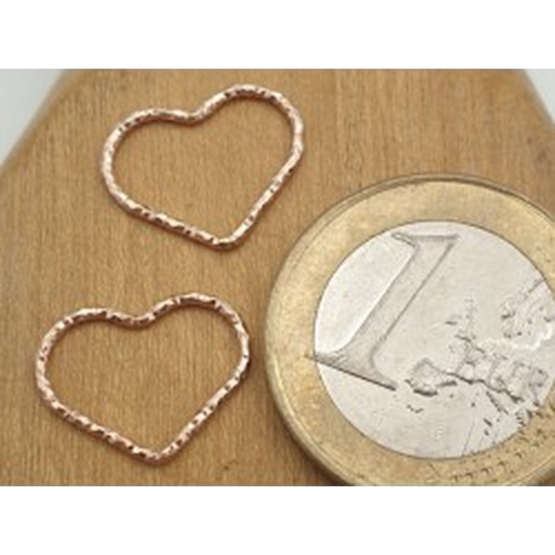 Herz 14x11mm, 925 Silber ROSE vergoldet 2