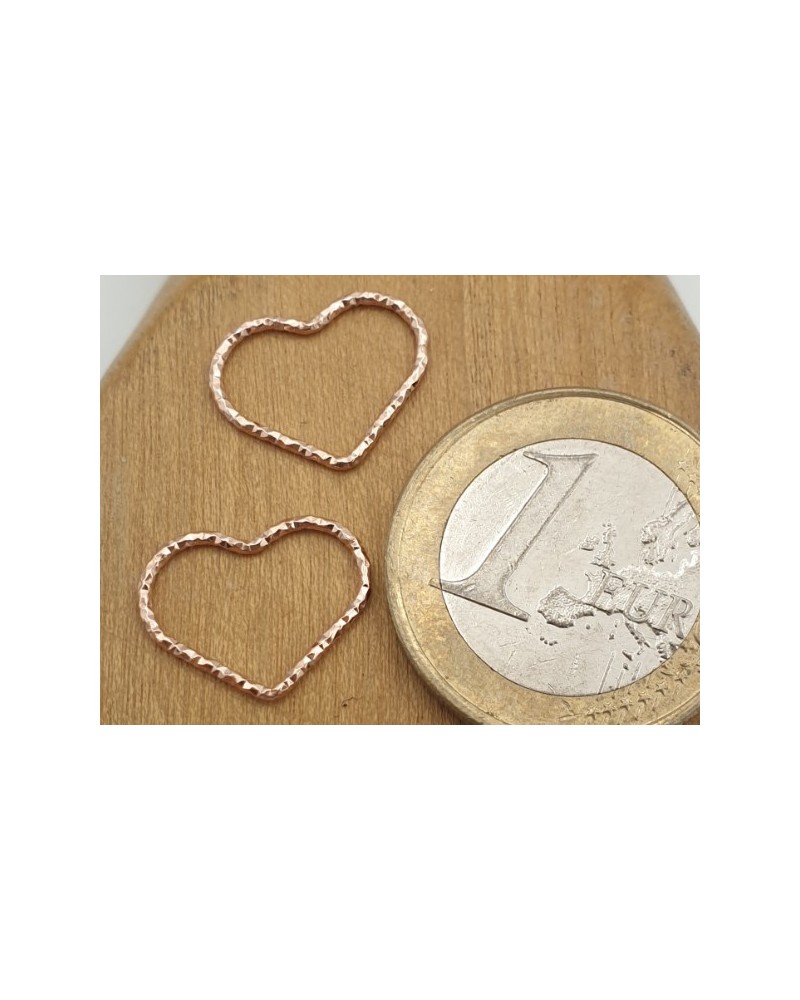 Herz 14x11mm, 925 Silber ROSE vergoldet
