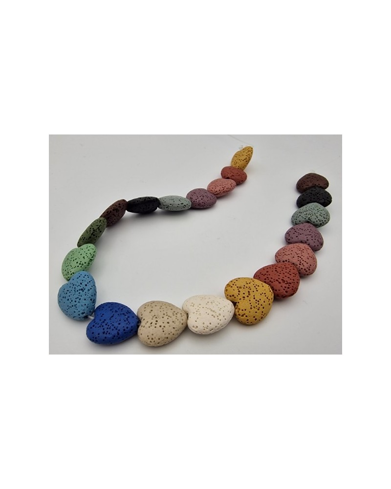 Lavakette Herz 20mm multicolor
