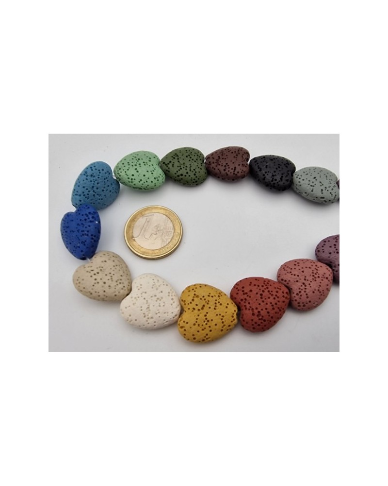 Lavakette Herz 20mm multicolor