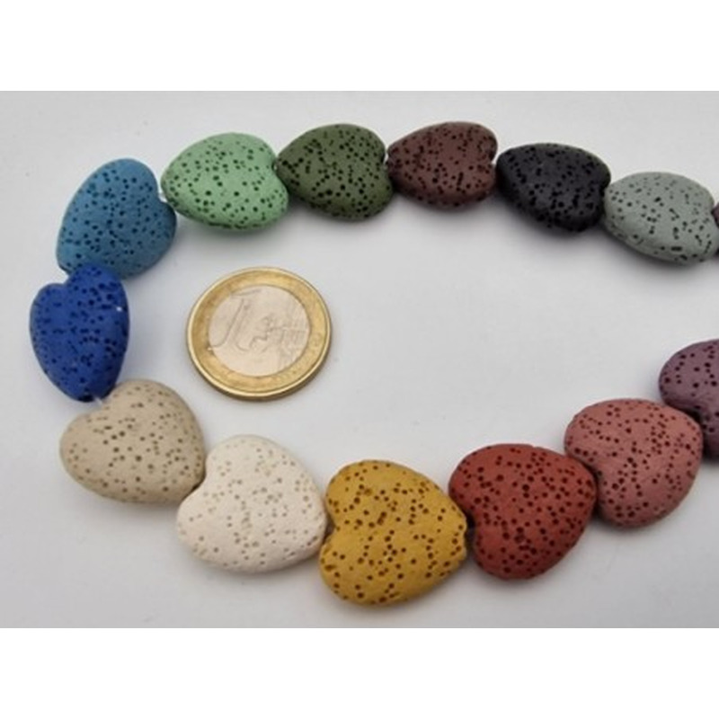 Lavakette Herz 20mm multicolor