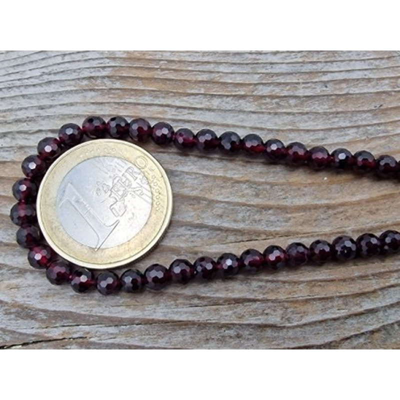 Granatkette facettiert 4mm