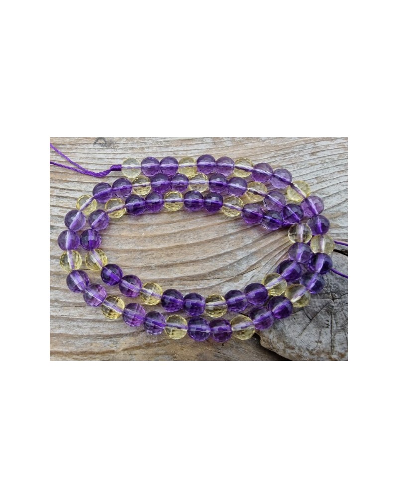 Amethyst-Citrinkette facettiert 6mm