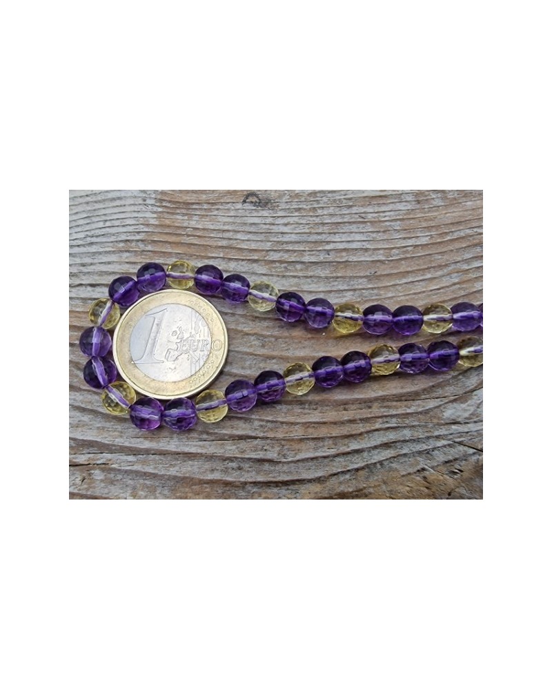 Amethyst-Citrinkette facettiert 6mm