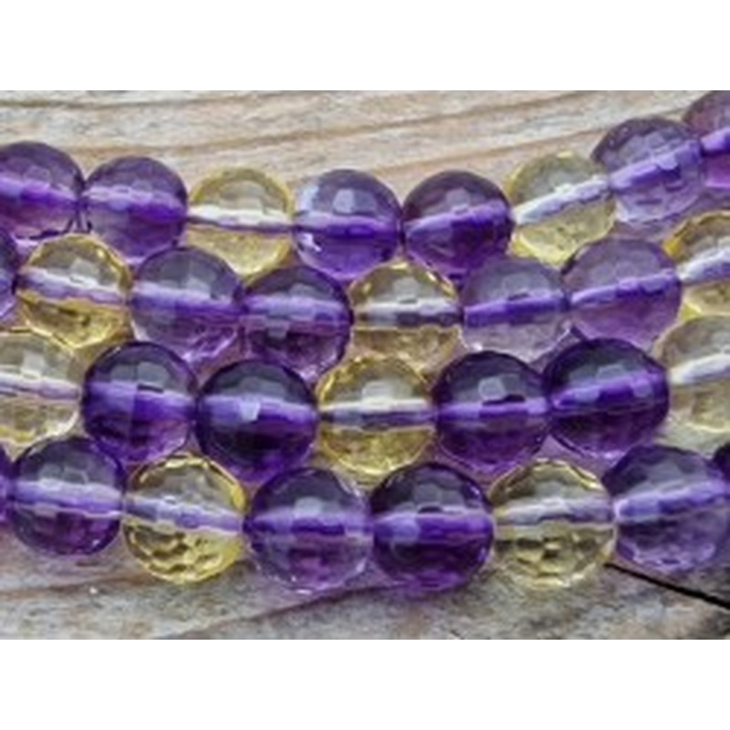 Amethyst-Citrinkette facettiert 6mm
