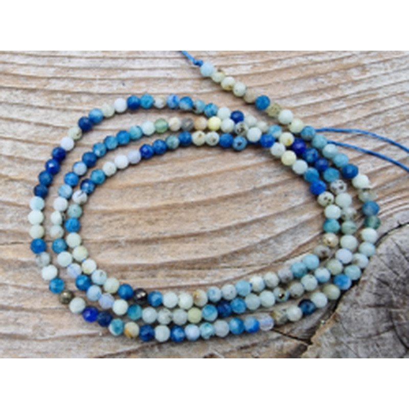 K2-Azuritkette (K2 Nite Stone) 2mm facettiert 2