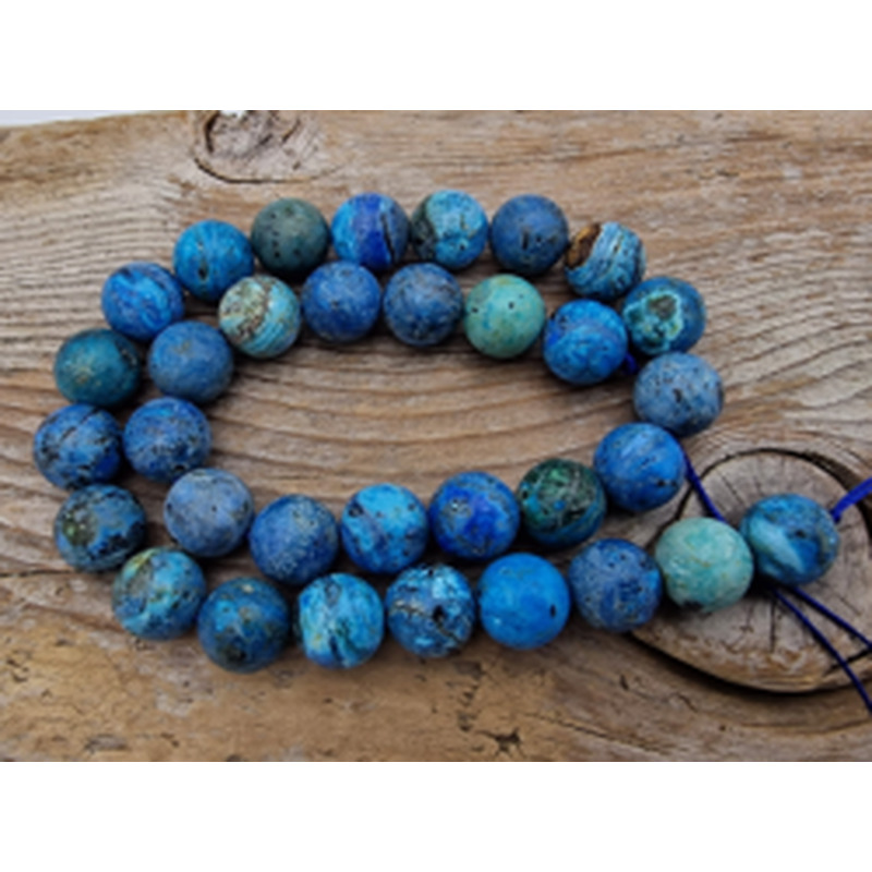 Blauer Opal Kette 12mm 2