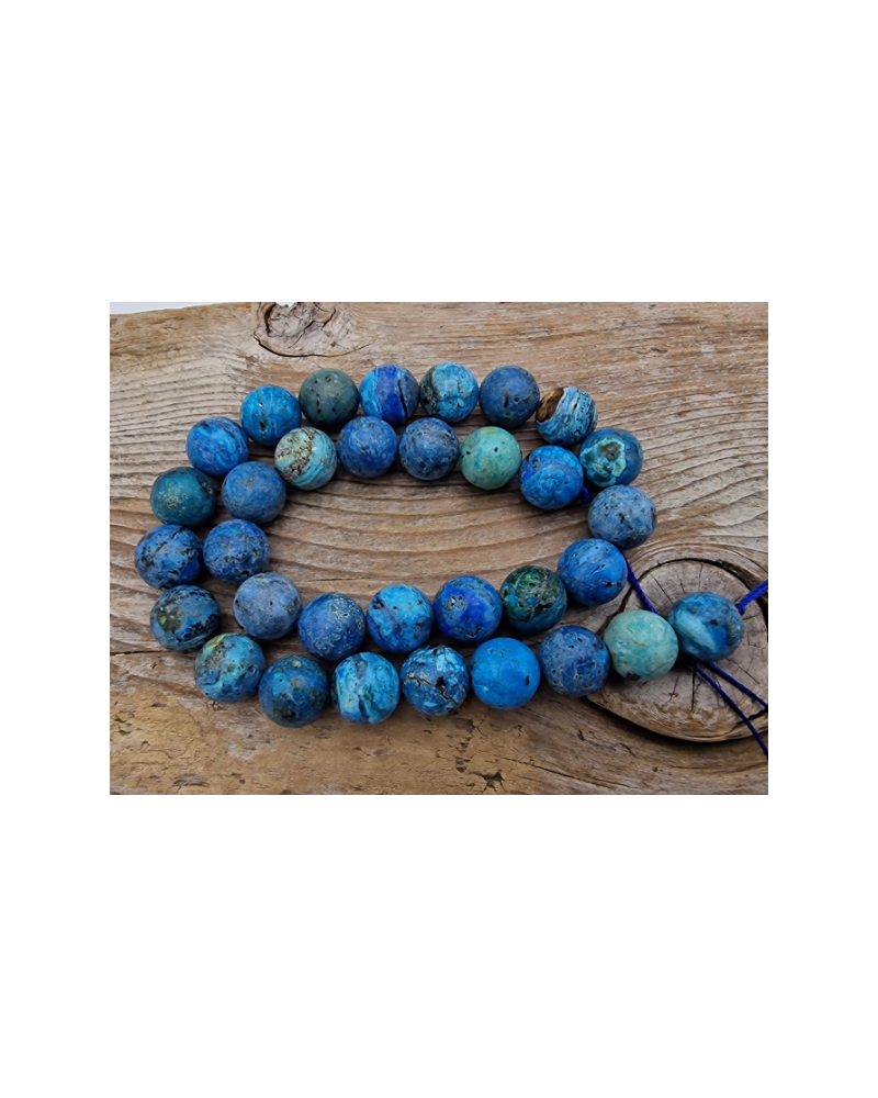 Blauer Opal Kette 12mm