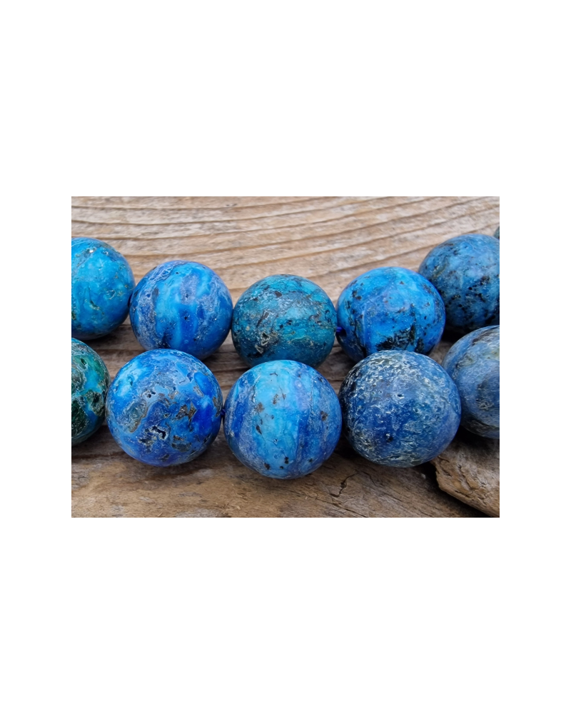 Blauer Opal Kette 12mm