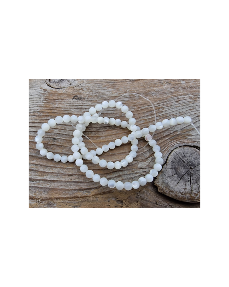 Perlmuttkette weiß 5mm