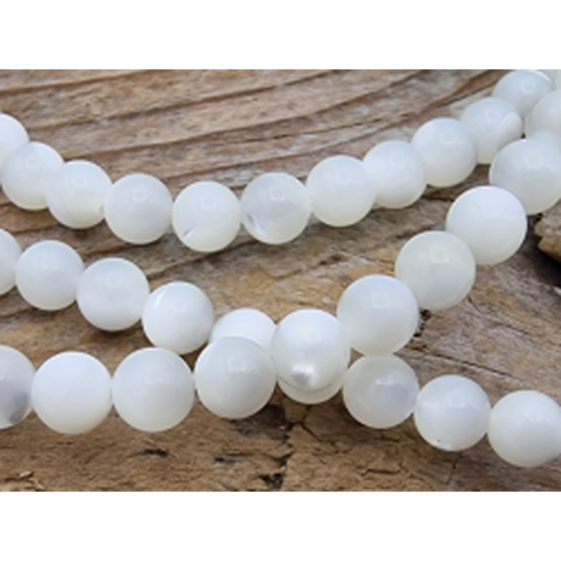 Perlmuttkette weiß 5mm