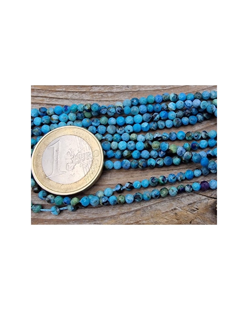 Blauer Opal Kette 3mm facettiert