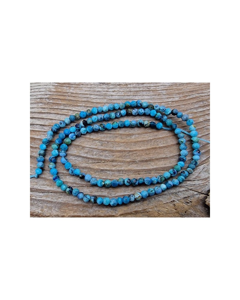 Blauer Opal Kette 3mm facettiert