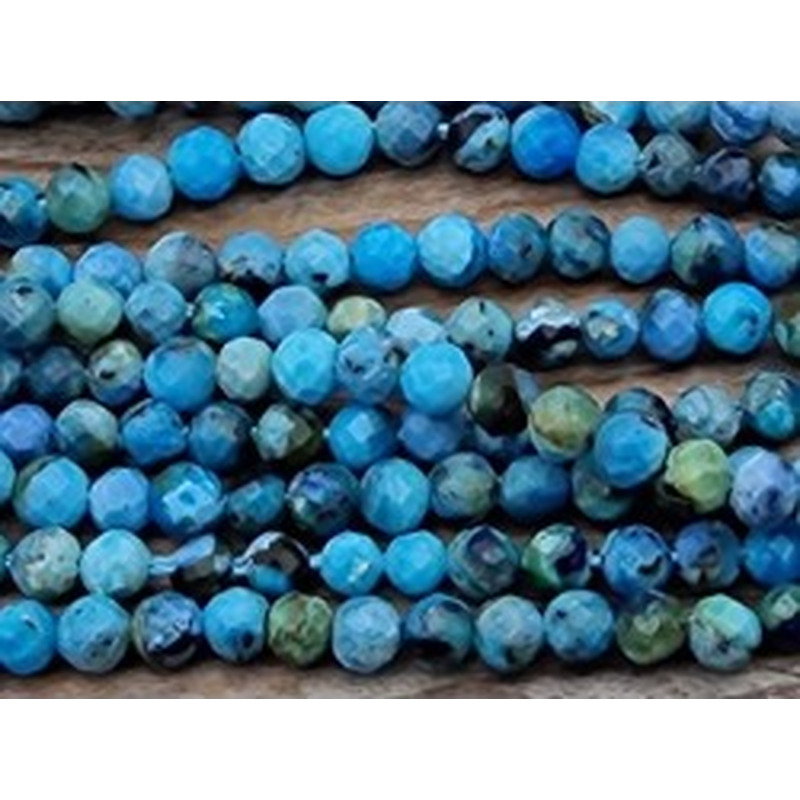 Blauer Opal Kette 3mm facettiert