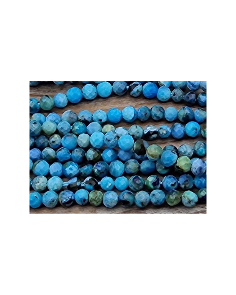 Blauer Opal Kette 3mm facettiert