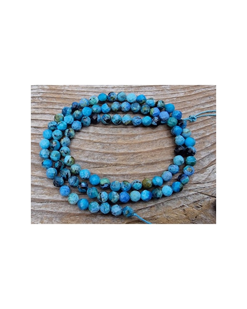 Blauer Opal Kette 4mm facettiert