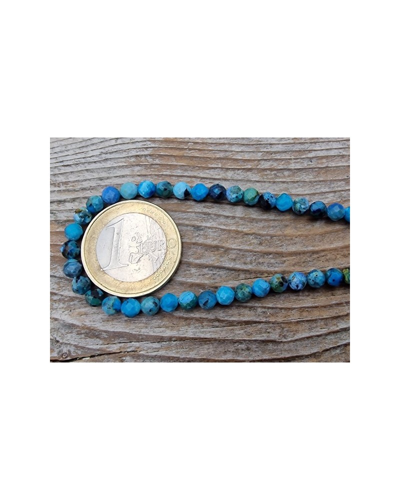 Blauer Opal Kette 4mm facettiert