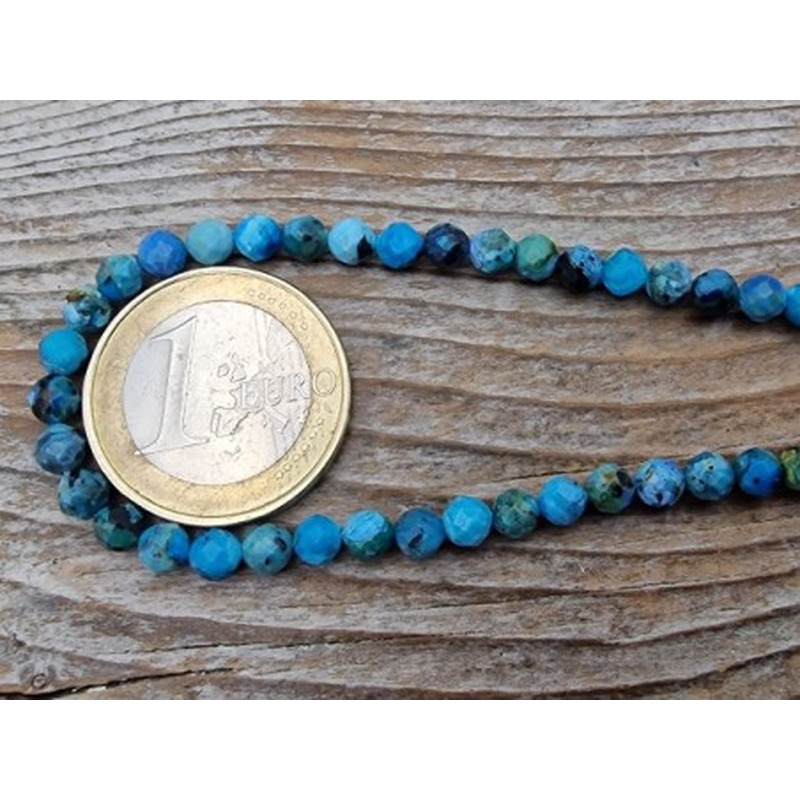 Blauer Opal Kette 4mm facettiert