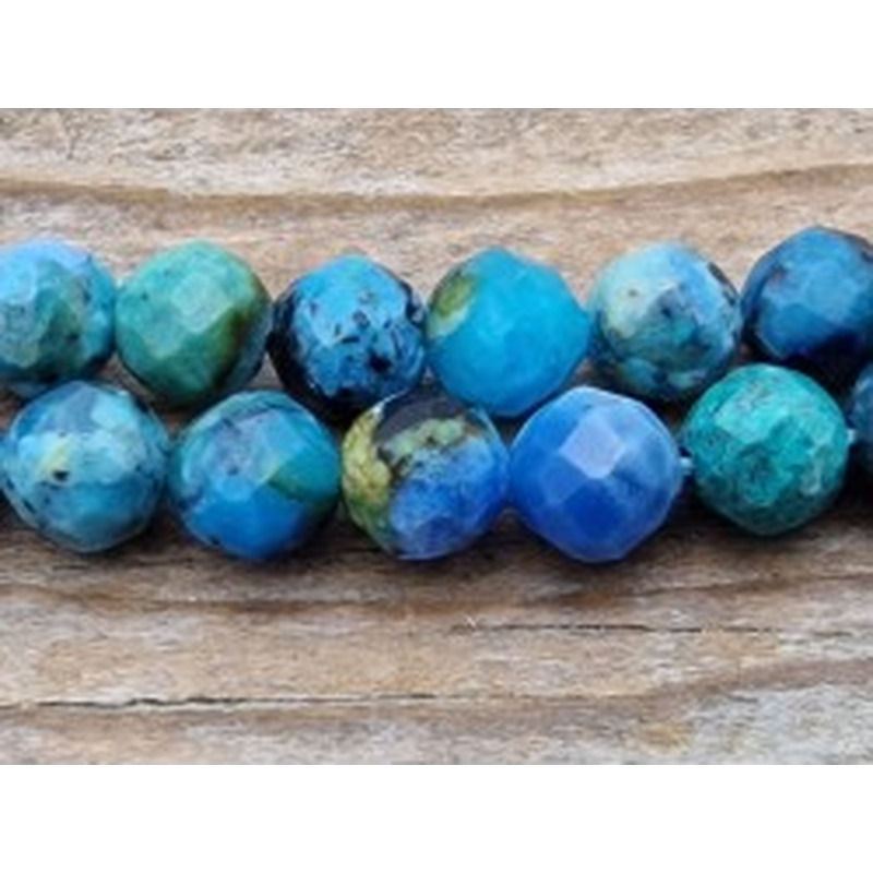 Blauer Opal Kette 4mm facettiert