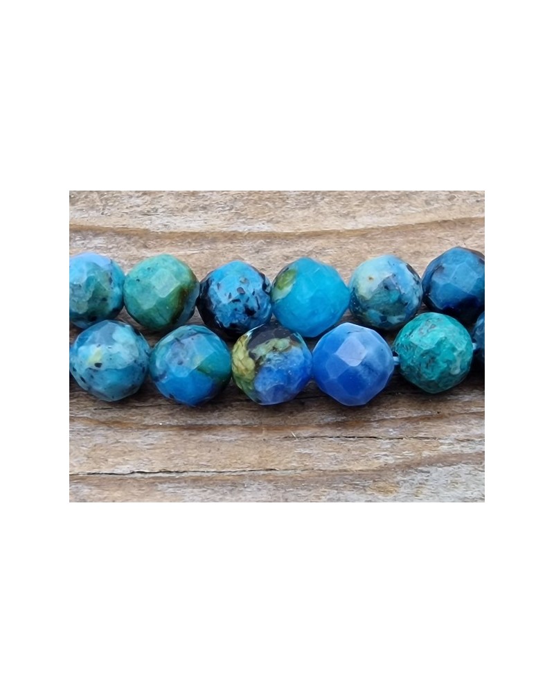 Blauer Opal Kette 4mm facettiert