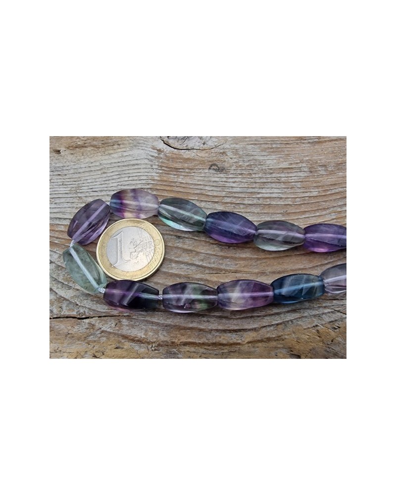 Regenbogenfluoritkette 8x16mm