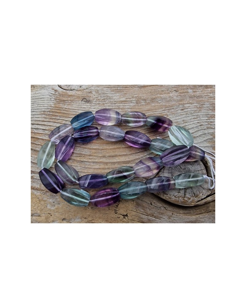 Regenbogenfluoritkette 8x16mm