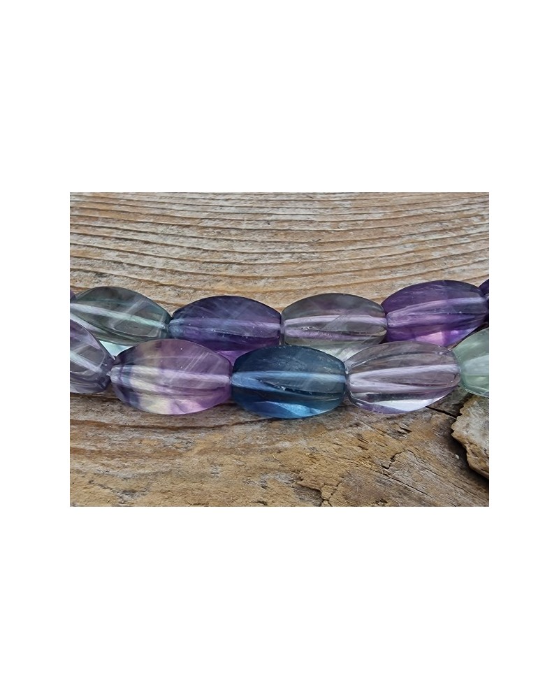 Regenbogenfluoritkette 8x16mm