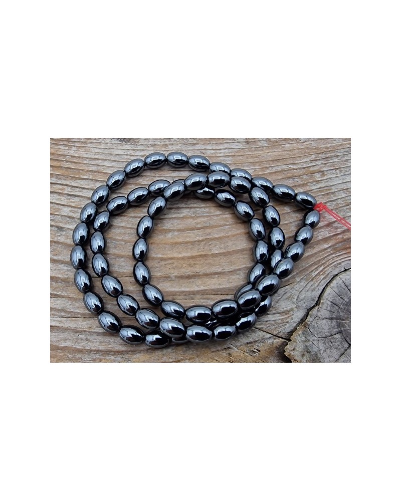 Blutsteinkette (Hämatit) 4x6mm
