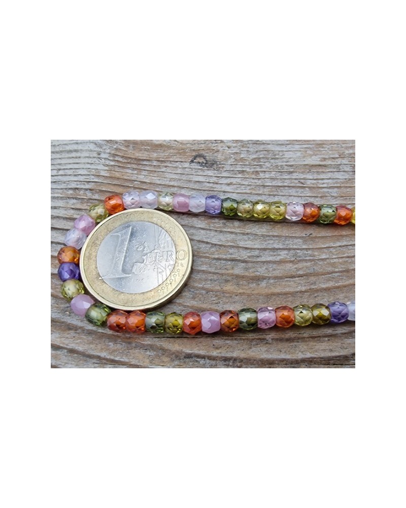Zirkoniakette-stark funkelnd-facettiert 4x3.5mm