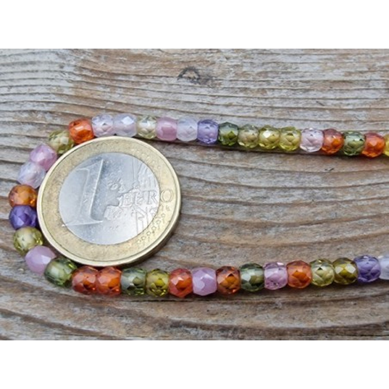 Zirkoniakette-stark funkelnd-facettiert 4x3.5mm