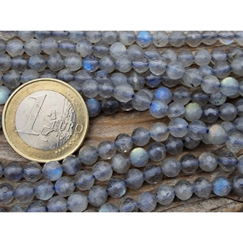 Labradoritkette facettiert 5mm