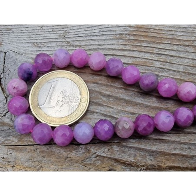 Rubin Kette facettiert 8mm