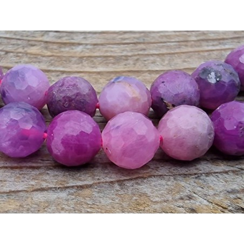 Rubin Kette facettiert 6mm