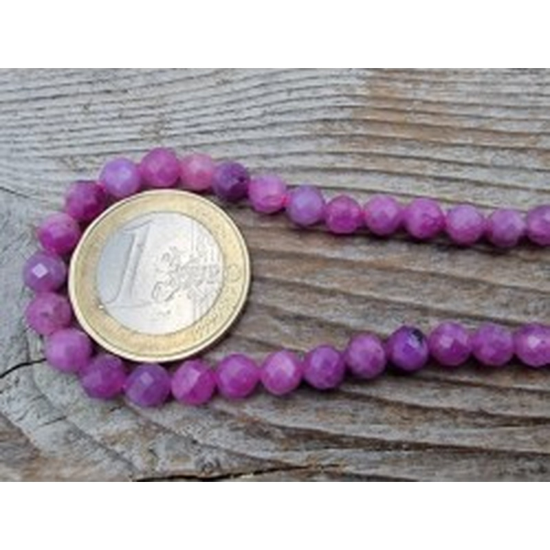 Rubin Kette facettiert 5mm 2