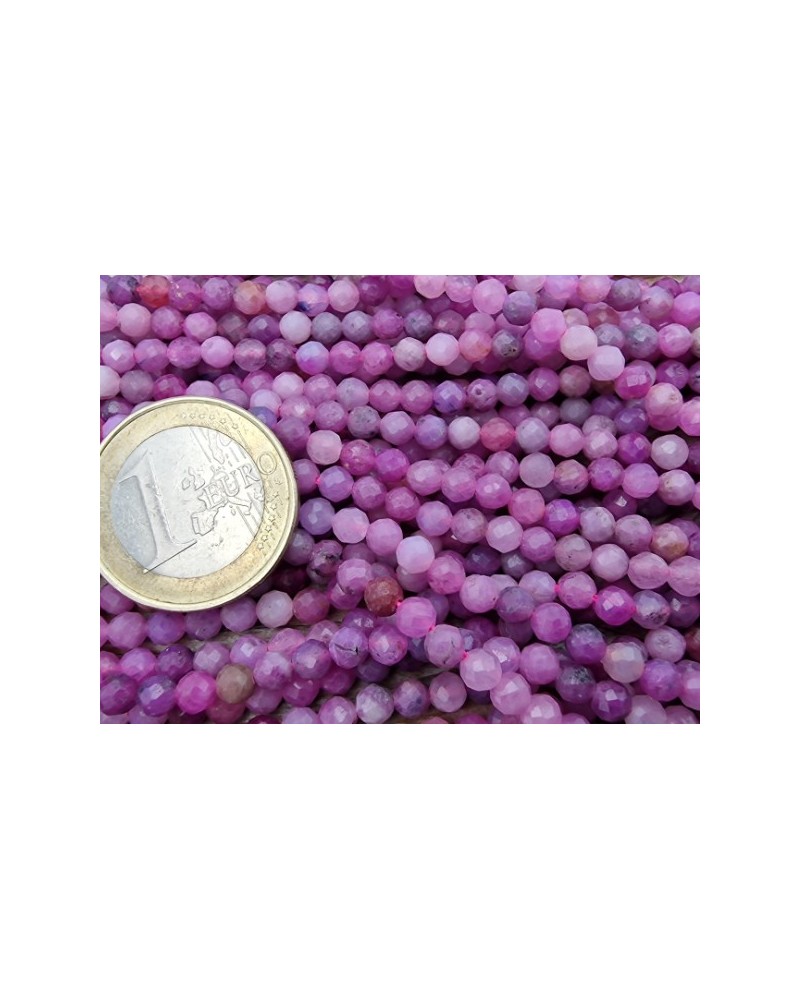 Rubin Kette facettiert 4mm