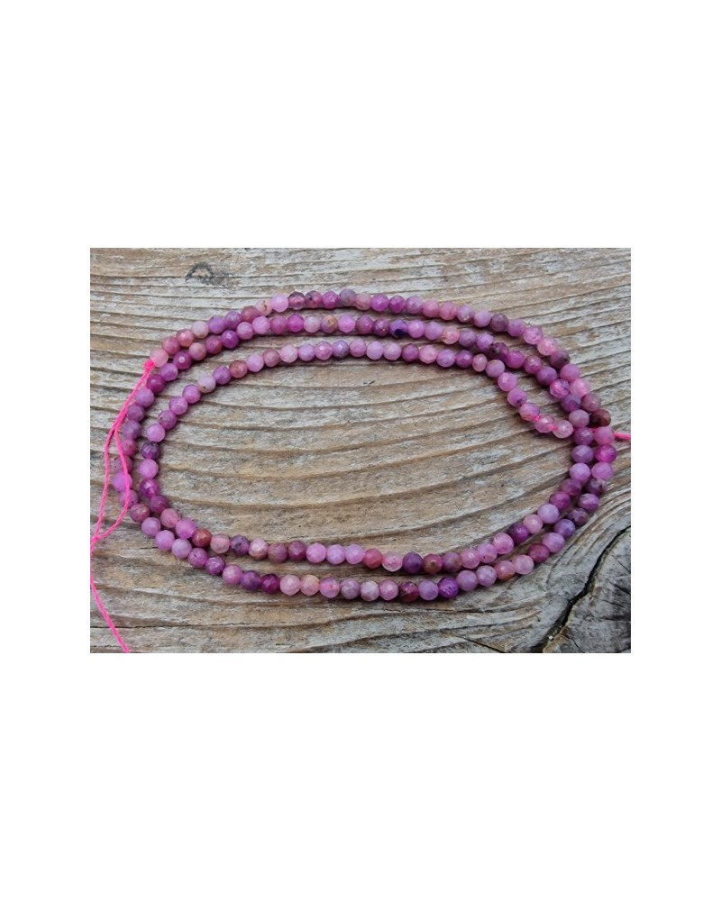 Rubin Kette facettiert 2mm