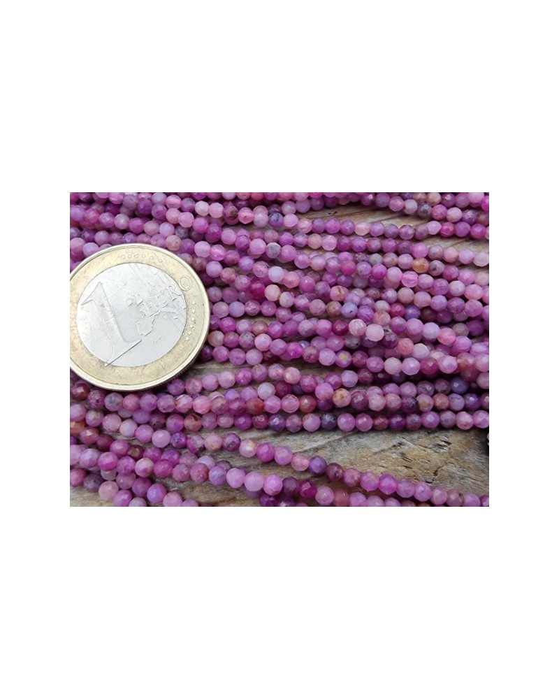 Rubin Kette facettiert 2mm