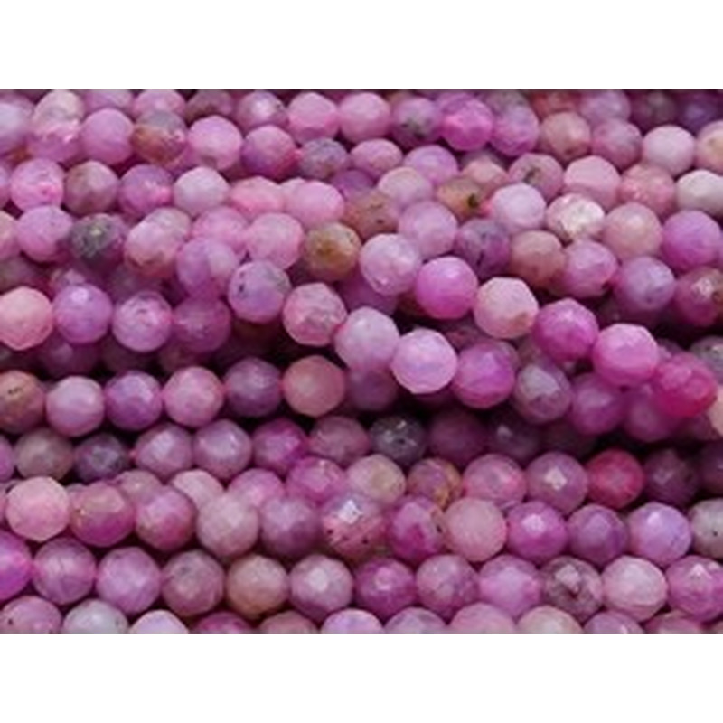 Rubin Kette facettiert 2mm