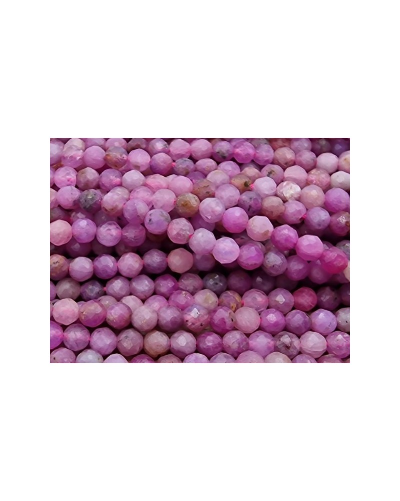 Rubin Kette facettiert 2mm