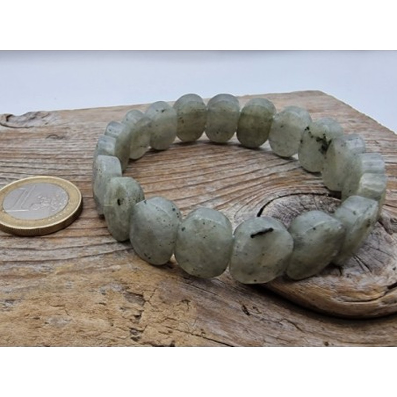 Labradorit 15mm Armband facettiert