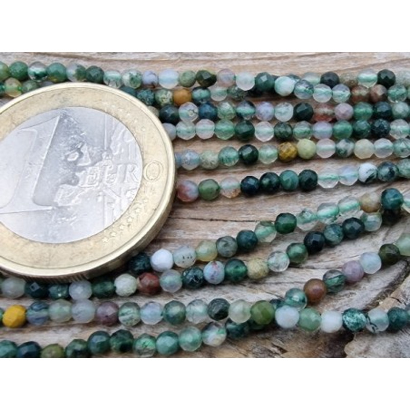 Fancy Jaspis Kette facettiert 2mm