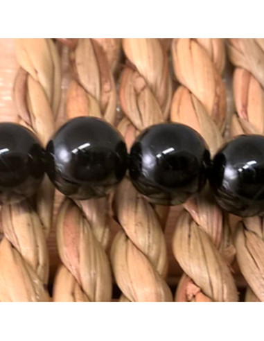Schwarzer Turmalin (Schörl) Kette 6mm