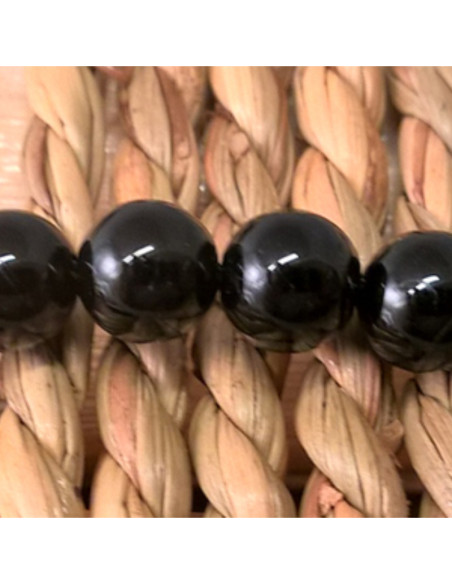 Schwarzer Turmalin (Schörl) Kette 6mm