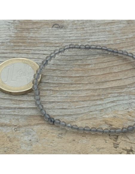 Rauchquarz 3mm Armband facettiert