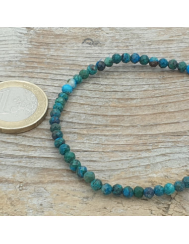Chrysokoll 4mm Armband facettiert