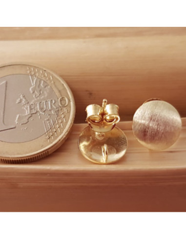 2 Stk. Ohrstecker mit Öse 10mm, Silber vergoldet