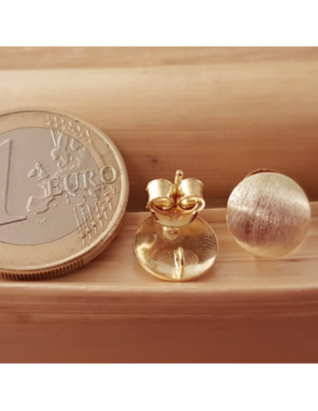 2 Stk. Ohrstecker mit Öse 10mm, Silber vergoldet